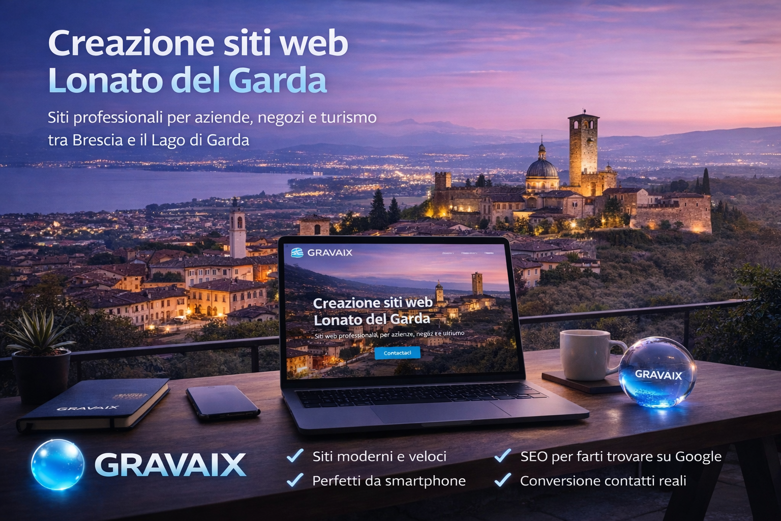 Creazione siti web Lonato per aziende e professionisti con GRAVAIX